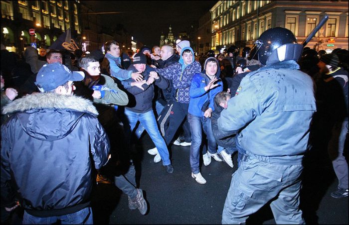 После победы Зенита в Чемпионате России по футболу...