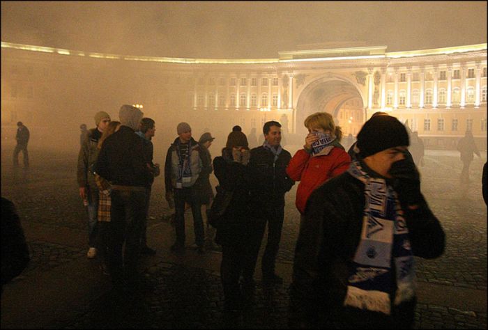 После победы Зенита в Чемпионате России по футболу...